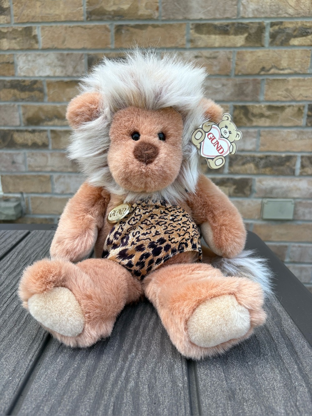 RARE Vintage GUND TARZ Caveman Lion Plush Stuffed Animal 14" New With Tags